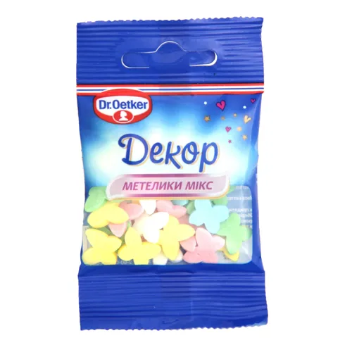 Посипка цукрова декоративна Метелики мікс Dr.Oetker м/у 10г