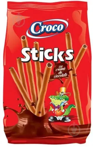 Палички CROCO STICKS з шоколадним кремом 80г