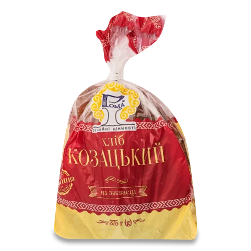 Хліб На Заквасці Половинка В Нарізці Козацький, 375г