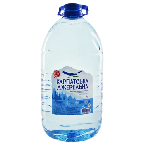 Вода мінеральна негазована Карпатська джерельна 6л