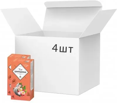 Упаковка Чай з плодів шиповника Наш Чай 20 пакетиків х 4 шт