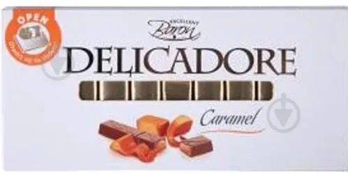 Шоколад молочний «Delicadore» із карамельною начинкою 200г