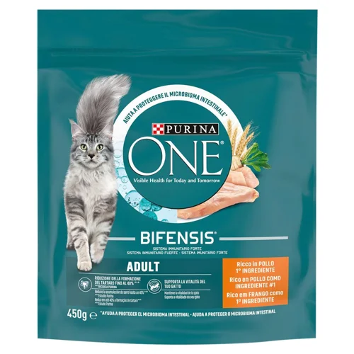 Корм сухий Purina One Adult з куркою для котів 450г