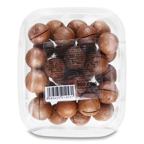 Макадамія Сушена В Шкаралупі, Н/О, П/К 200г