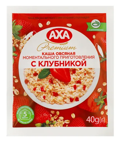 Каша вівсяна з полуницею Premium Аха м/у 40г