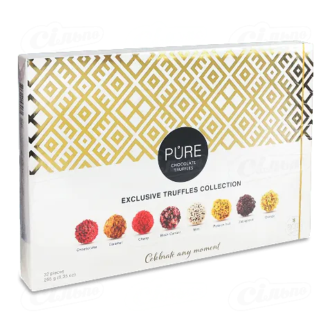 Цукерки Pure Chocolate трюфель асорті, 265г