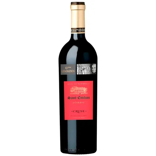 Вино 6-eme Generation Cruse Saint Emilion Reserve Bordeaux червоне сухе 13% 0,75л