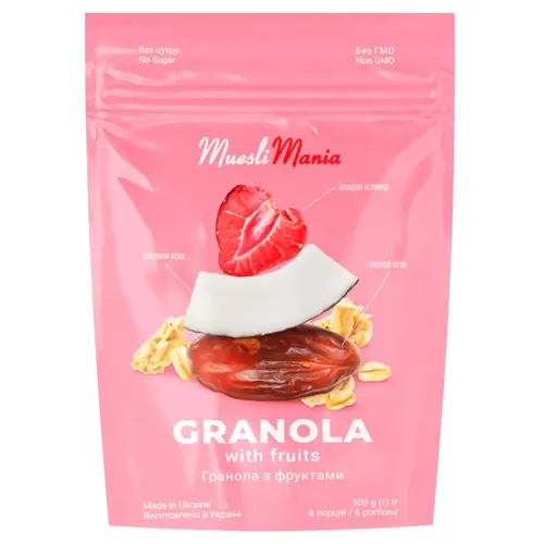 Гранола Muesli Mania з фруктами 300г