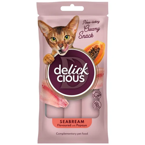 Ласощі для котів Delickcious з дорадо та папаєю 4шт х 15г