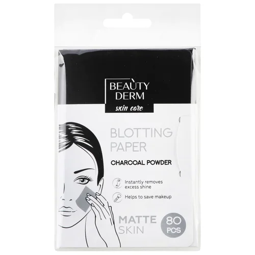 Серветки Beauty Derm Матуючі з вугільним порошком для обличчя 80шт