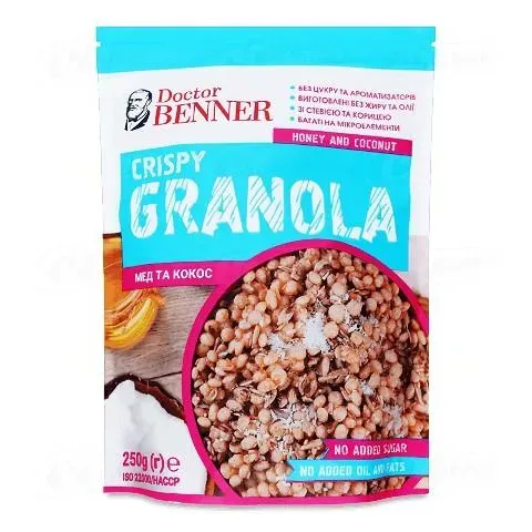 Гранола Doctor Benner Мед і кокос 250г