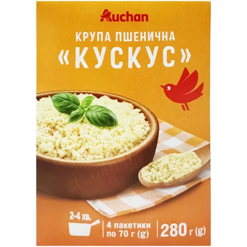 Крупа пшенична Auchan Кус-кус 70г х 4шт