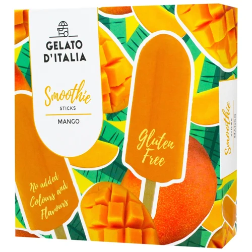 Морозиво Gelato D'Italia зі смаком смузі манго  4штХ70г