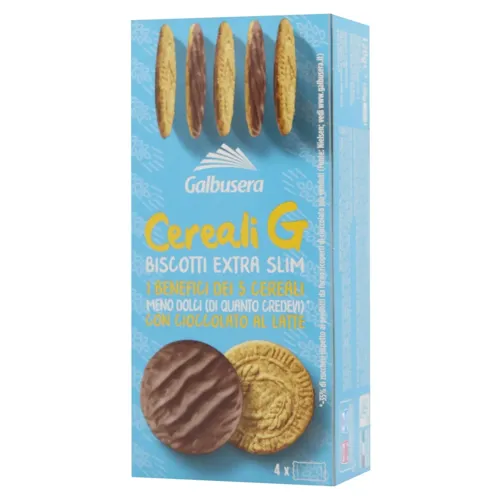 Печиво Galbusera Cereali G 5 злаків бісквітне у молочному шоколаді 120г