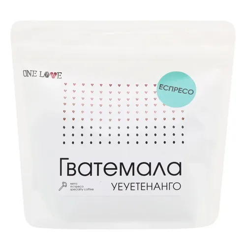 Кава One Love Гватемала Уеуетенанго в зернах 250г