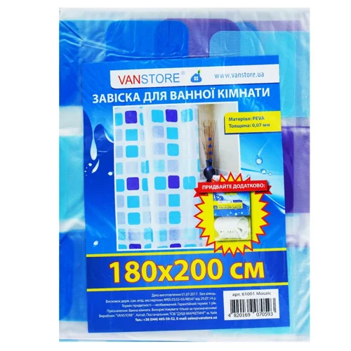Завіска для ванної Vanstore Mosaic 180х200см