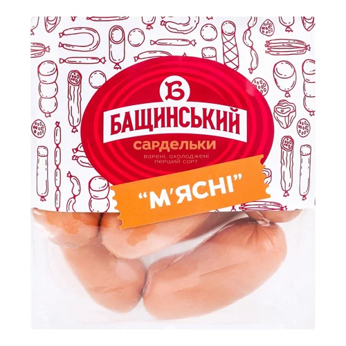 Сардельки М'ясні Бащинський варені перший сорт ваг