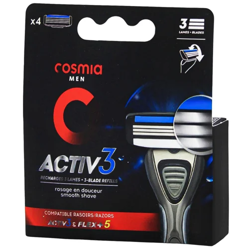 Картриджі змінні Cosmia Men 3 Activ + 4шт