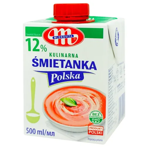 Вершки Mlekovita ультрапастеризовані 12%, 500мл