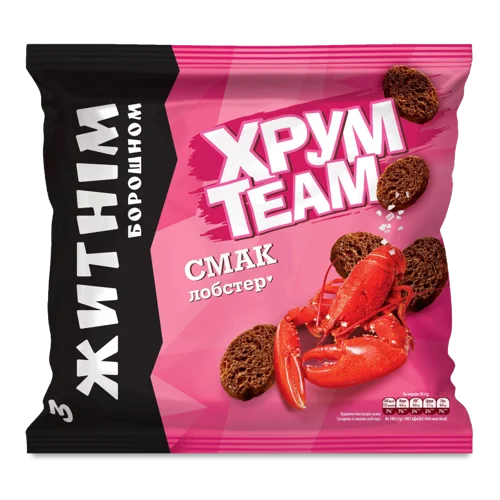 Сухарики Житні Лобстер ХрумTeam, в/ґ, 90г