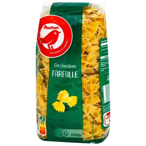 Макаронні вироби Auchan Farfalle 500г
