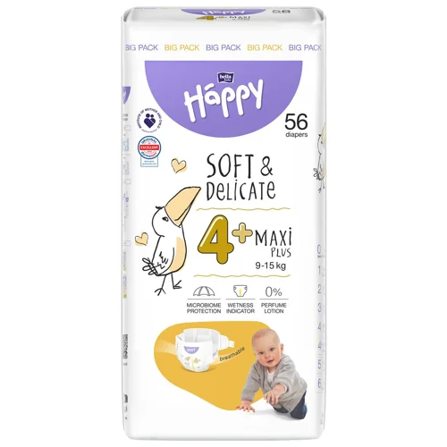 Підгузки Bella baby Happy 4 Мaxi plus 9-15кг 56шт