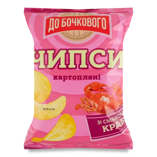 Чипси Картопляні Краб Вищого Ґатунку, м/у 100г