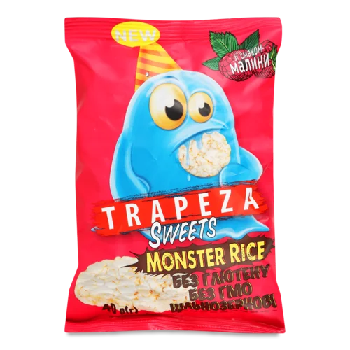 Галети Рисові Міні Зі Смаком Малини Sweets Monster, м/у 40г