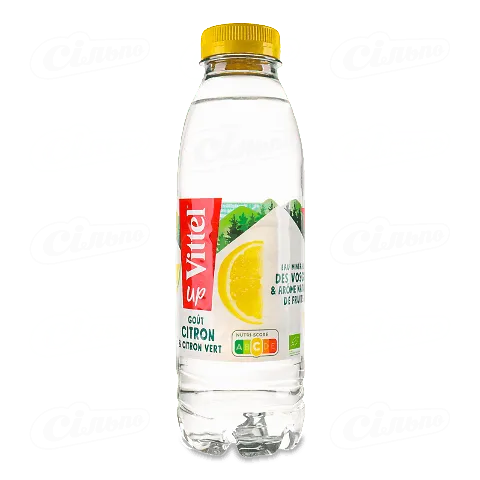 Вода мінеральна Vittel Up Bio зі смаком лимона і лайма, 0,5л