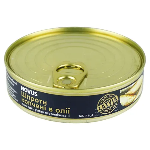 Шпроти Novus копчені в олії 160г