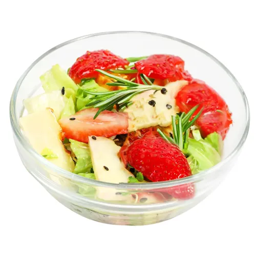 Салат з полуницею та смаженим сиром халумі ваговий