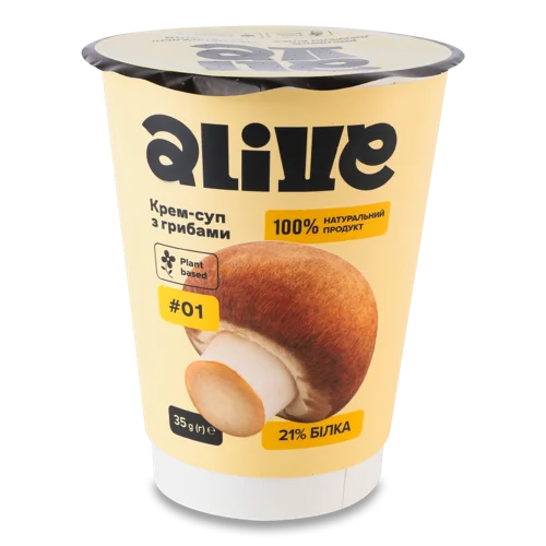Крем-Суп Швидкого Приготування З Грибами Alive, ст 35г