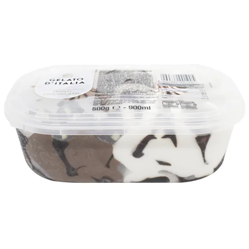 Морозиво Gelato d'Italia потрійний шоколад 500г
