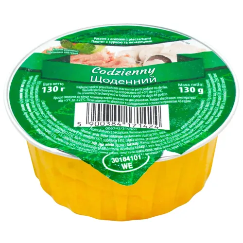 Паштет Codzienny з куркою та печерицями 130г