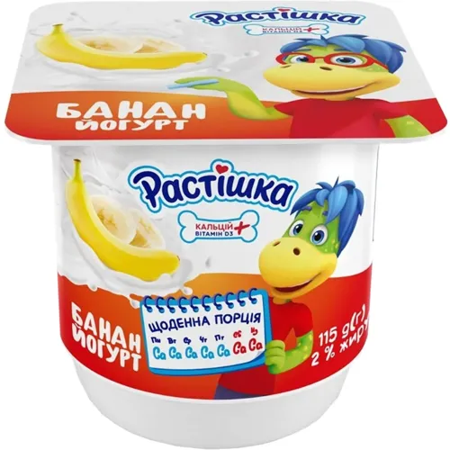 Йогурт Danone Растішка банан 2% 115г