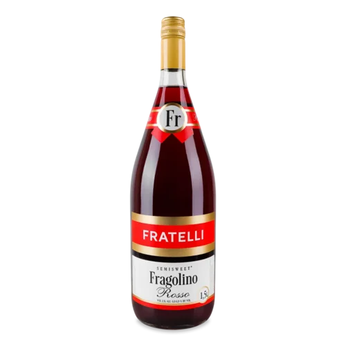 Напій винний Fratelli Fragolino Rosso напівсолодкий газований