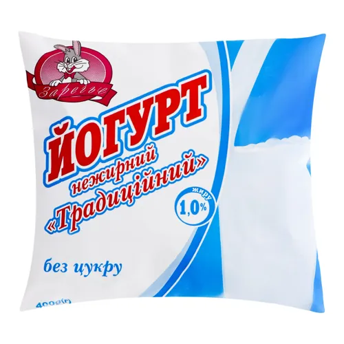 Йогурт 1% нежирний Традиційний Заречье м/у 400г