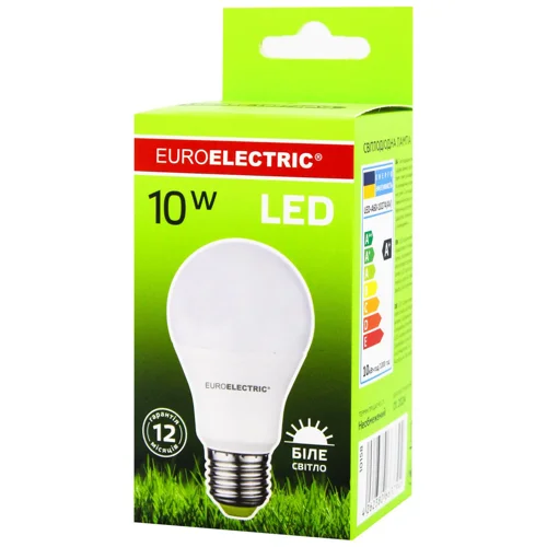 Лампа Euroelectric LED А60 10W E27 4000K