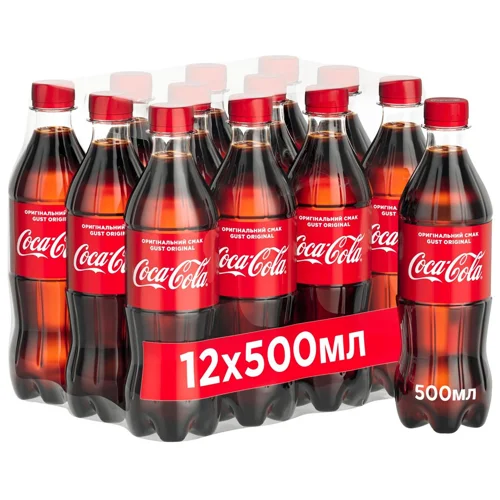 Напій газований Coca-Cola 0,5л 12шт