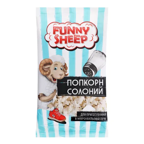 Попкорн солоний для мікрохвильової печі Funny Sheep м/у 90г