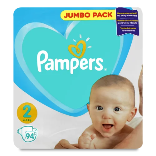 Підгузки Дитячі 4-8 кг 2 Pampers 94 шт, в/ґ