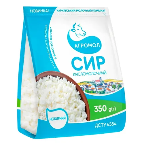 Сир кисломолочний «Агромол» 0%, 350г