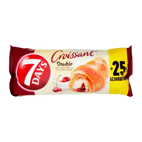 Круасан з начинкою зі смаком вишні та ванілі 7 Days м/у 110г