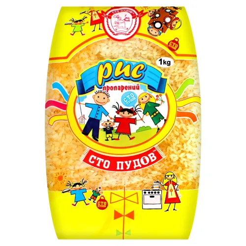 Рис пропарений Сто Пудів м/у 1кг