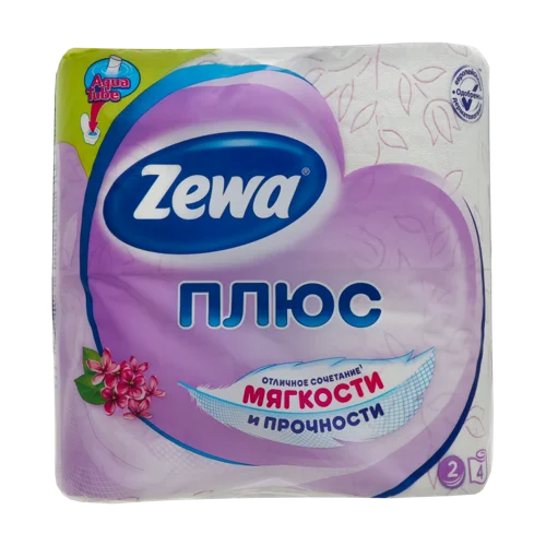 Папір Туалетний 2-Шаровий З Ароматом Бузку, Плюс Zewa, 4 шт