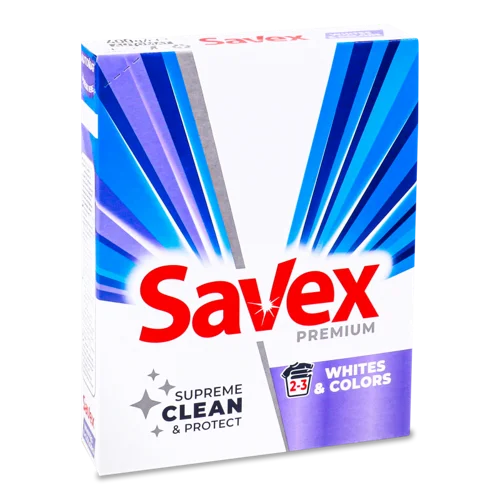 Миючий Порошкоподібний Засіб для Автоматичного та Ручного Прання White&Colors Premium Savex, 400 г
