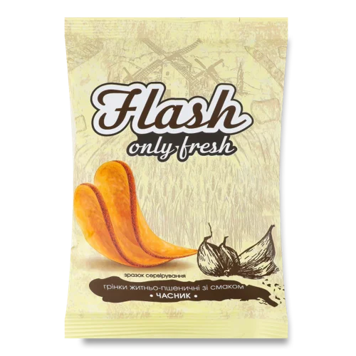 Грінки Часникові Житньо-Пшеничні, в/ґ, 80г