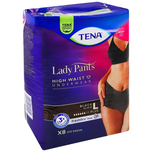 Труси урологічні Tena Lady Pants Plus для жінок чорні L 8шт