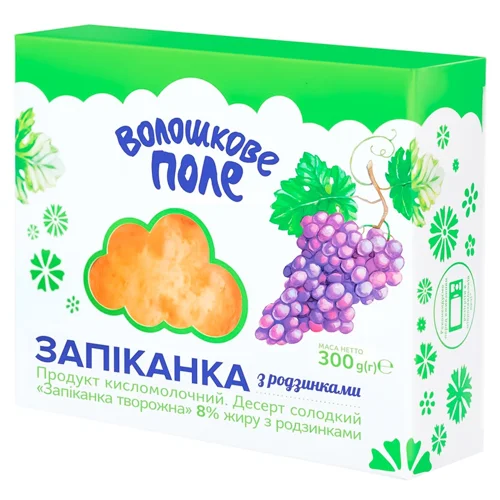Запіканка Волошкове поле з родзинками 8% 300г