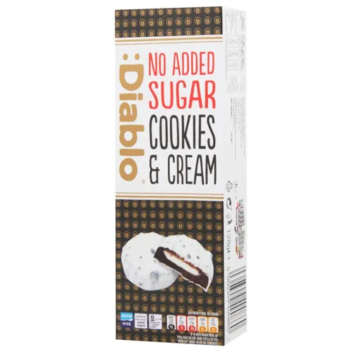 Печиво Diablo в білому шоколаді з кремовою начинкою без цукру 128г